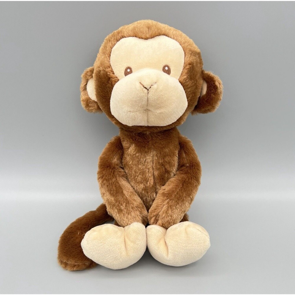 Baby GUND Nicky Noodle Monkey Brown Cream 12” Soft Plush Stuffed Animal Lovey